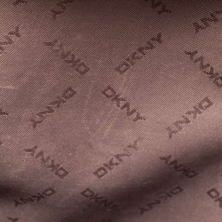 Pre Owned Dkny Off White Leather Book Tote