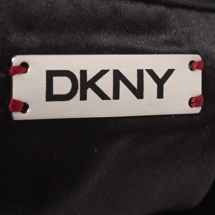 Pre Owned Dkny Green Patent Leather Front Pocket Satchel