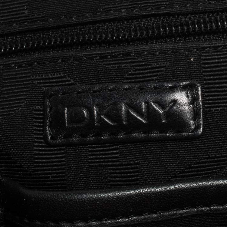 Pre Owned Dkny Black Canvas and Leather Satchel