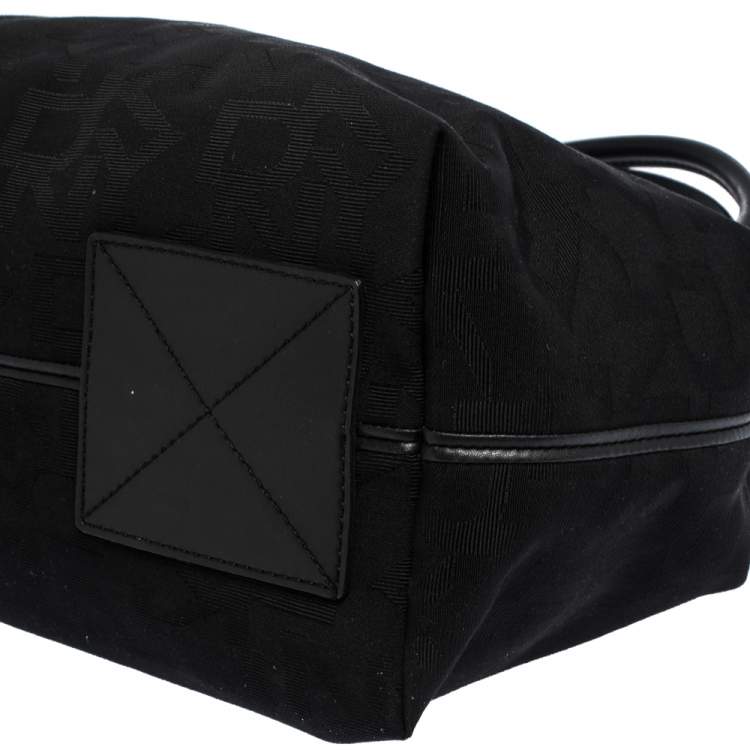 Pre Owned Dkny Black Canvas and Leather Satchel