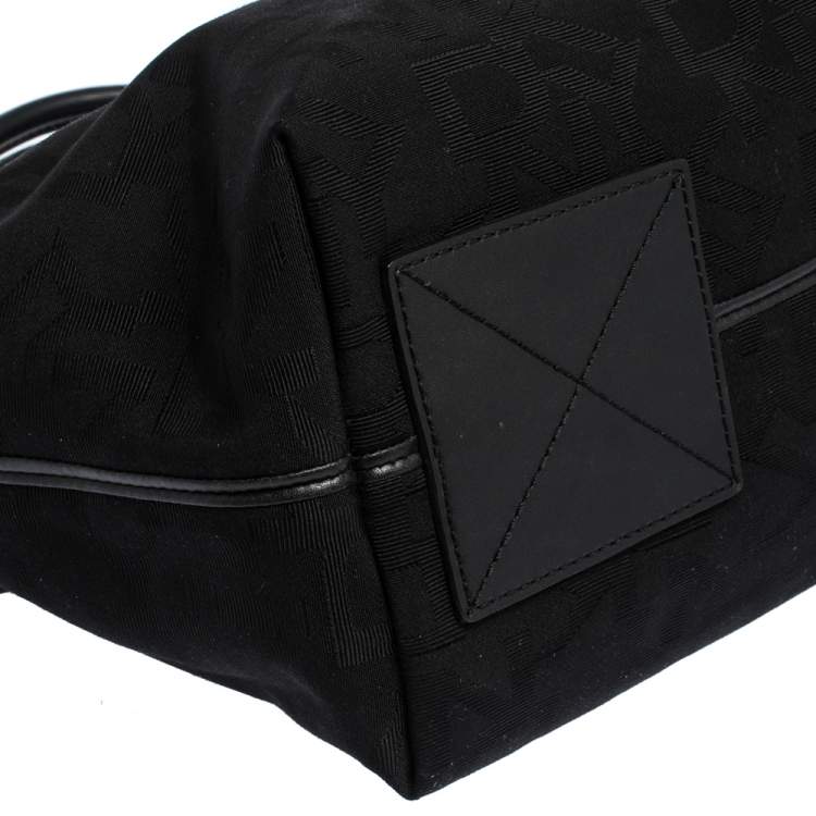 Pre Owned Dkny Black Canvas and Leather Satchel