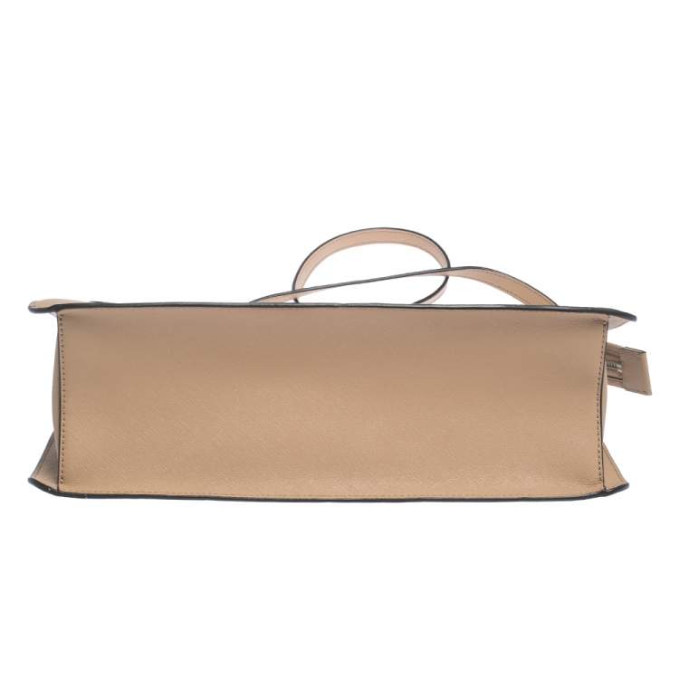 Pre Owned DKNY Beige Leather Bryant Zip Tote