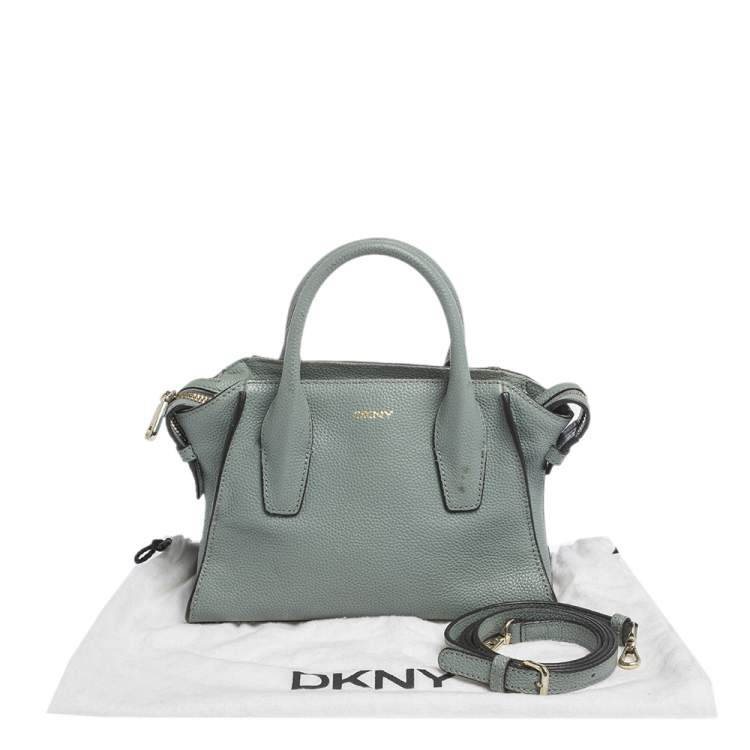 Pre Owned DKNY Pale Blue Leather Chelsea Satchel
