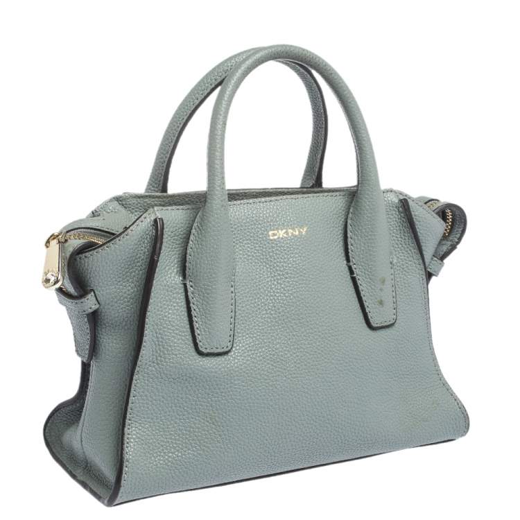 Pre Owned DKNY Pale Blue Leather Chelsea Satchel