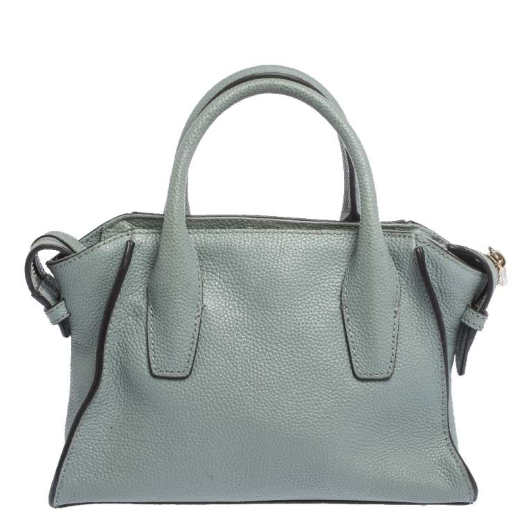 Pre Owned DKNY Pale Blue Leather Chelsea Satchel