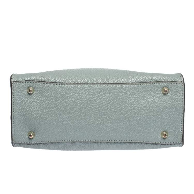 Pre Owned DKNY Pale Blue Leather Chelsea Satchel