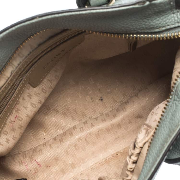 Pre Owned DKNY Pale Blue Leather Chelsea Satchel