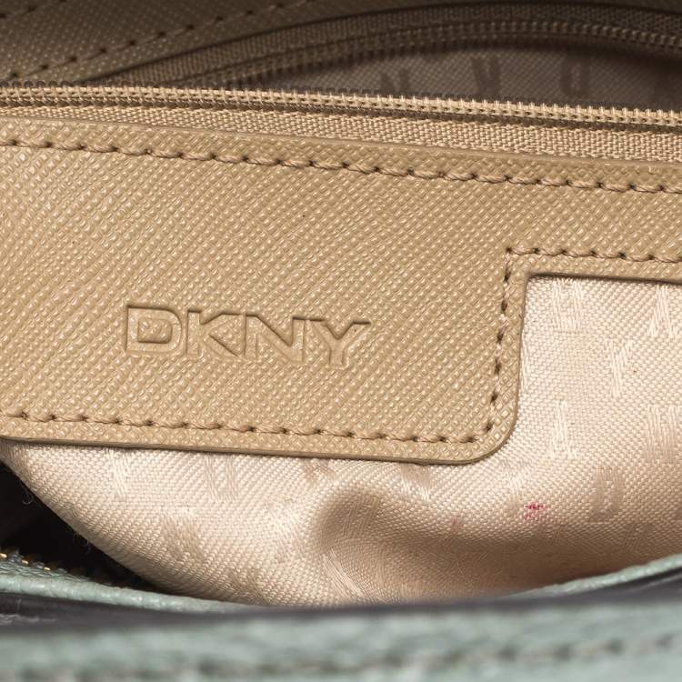 Pre Owned DKNY Pale Blue Leather Chelsea Satchel