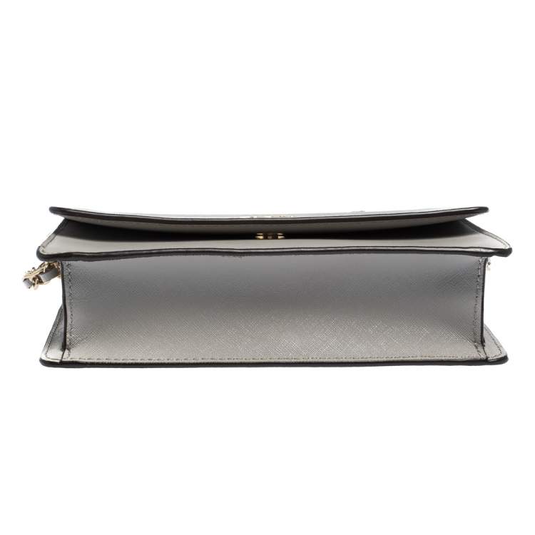 Pre Owned Dkny Grey Leather Chain Shoulder Bag