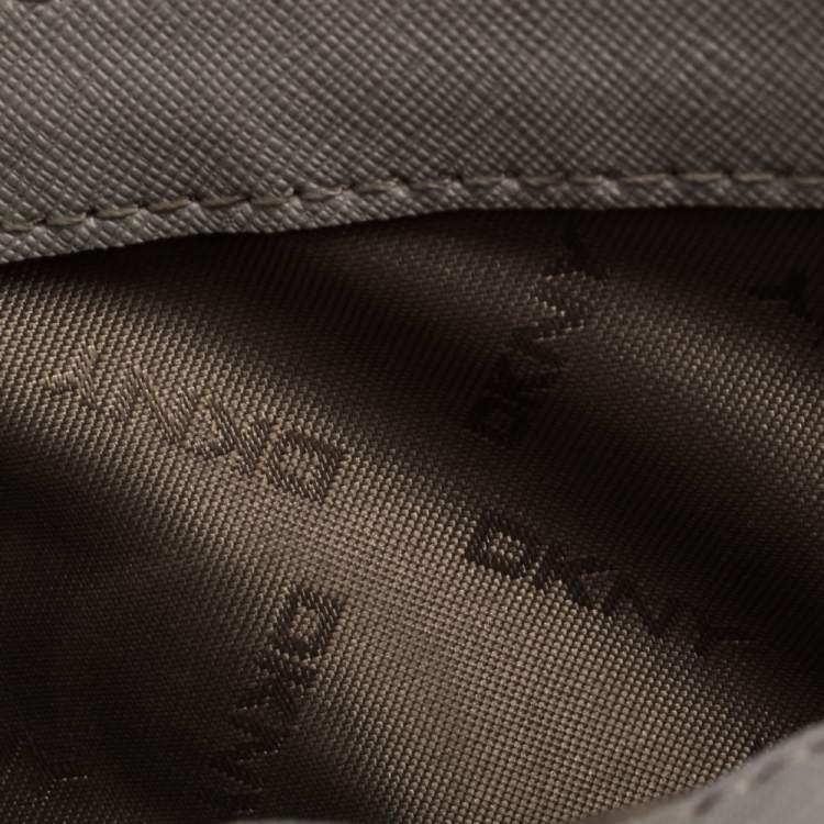 Pre Owned Dkny Grey Leather Chain Shoulder Bag