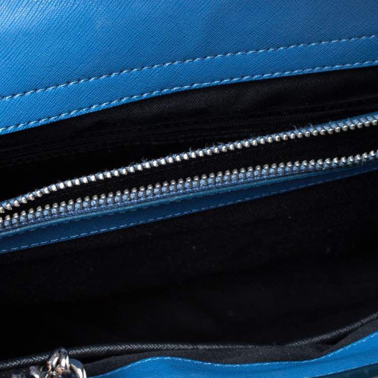 Pre Owned Dkny Blue Leather Tote