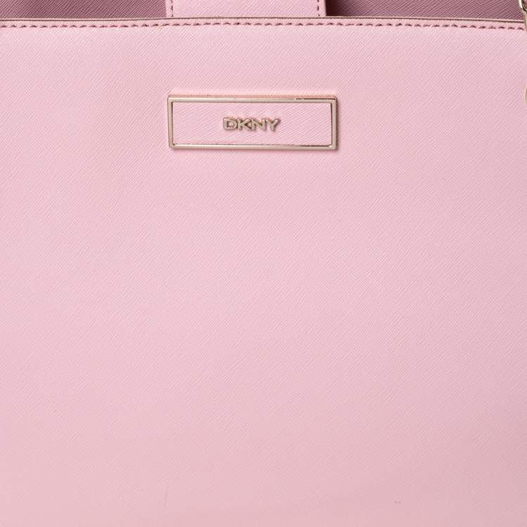 Pre Owned DKNY Dusty Pink Leather Bryant Park Chain Tote