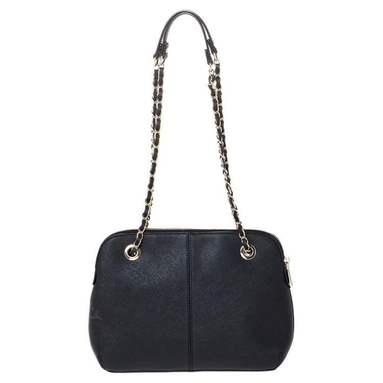 Pre Owned Dkny Black Leather Camille Dome Shoulder Bag