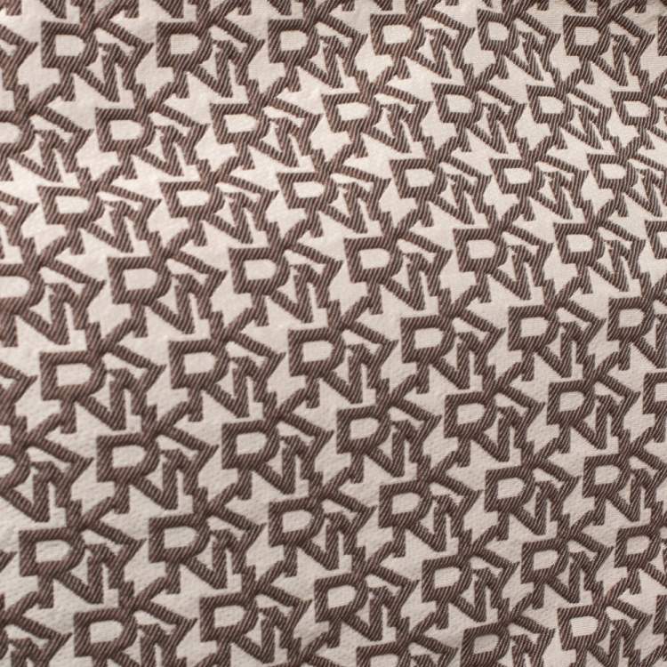 Pre Owned Dkny Beige/Brown Signature Canvas and Leather Hobo