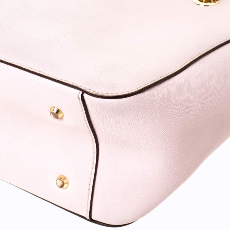 Pre Owned Dkny Pink Leather Bryant Park Chain Tote 
