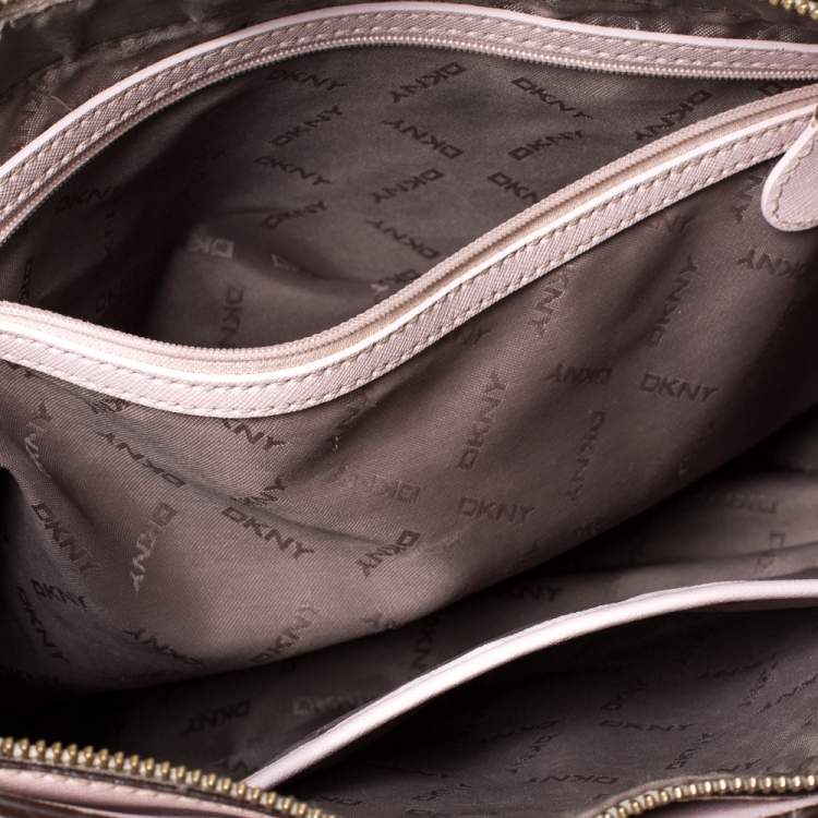 Pre Owned Dkny Pink Leather Bryant Park Chain Tote 