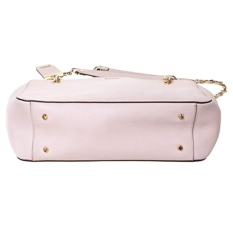 Pre Owned Dkny Pink Leather Bryant Park Chain Tote 
