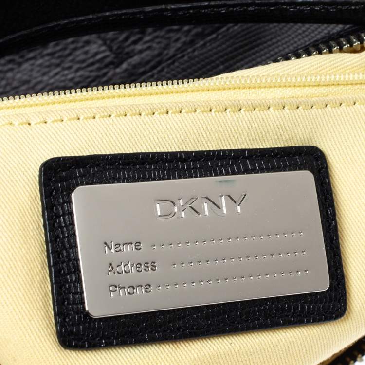 Pre Owned DKNY Black Canvas and Leather Shoulder Bag