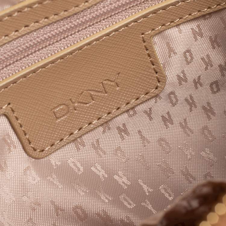 Pre Owned DKNY Brown Leather Camille Dome Shoulder Bag