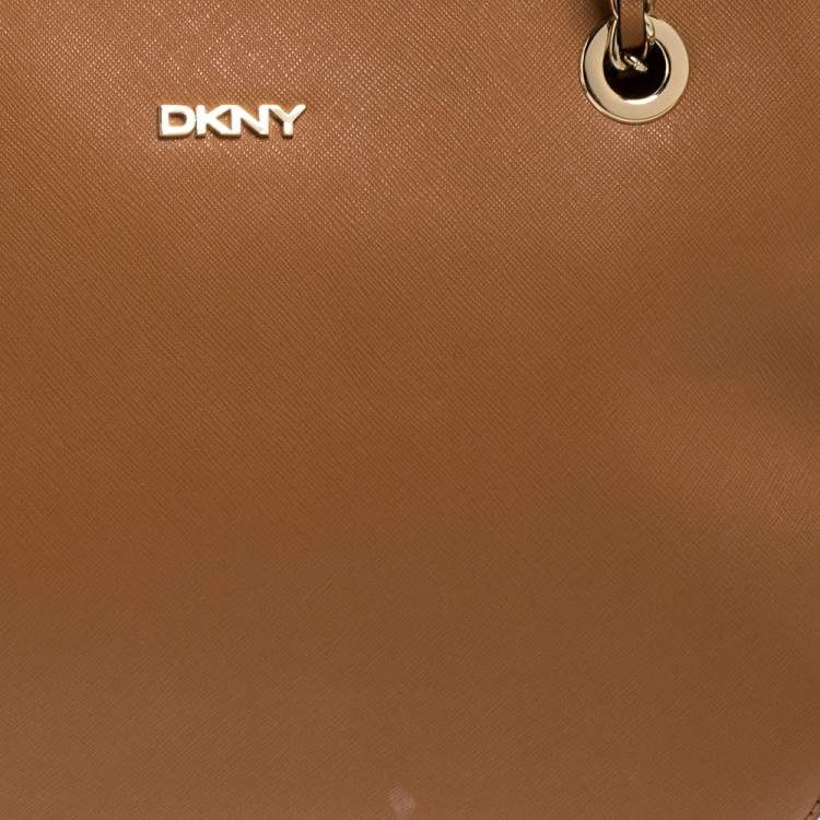 Pre Owned DKNY Brown Leather Camille Dome Shoulder Bag