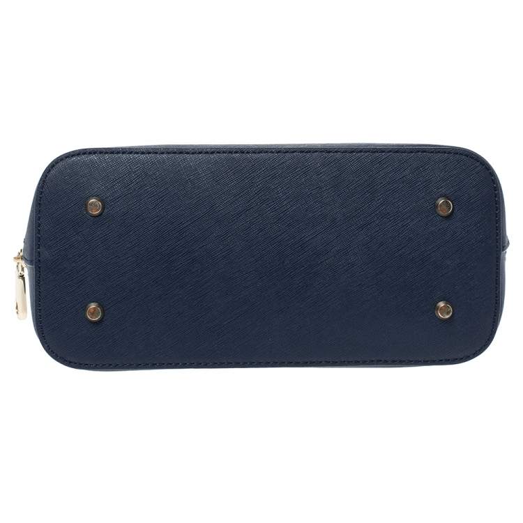 Pre Owned Dkny Blue Leather Camille Chain Shoulder Bag