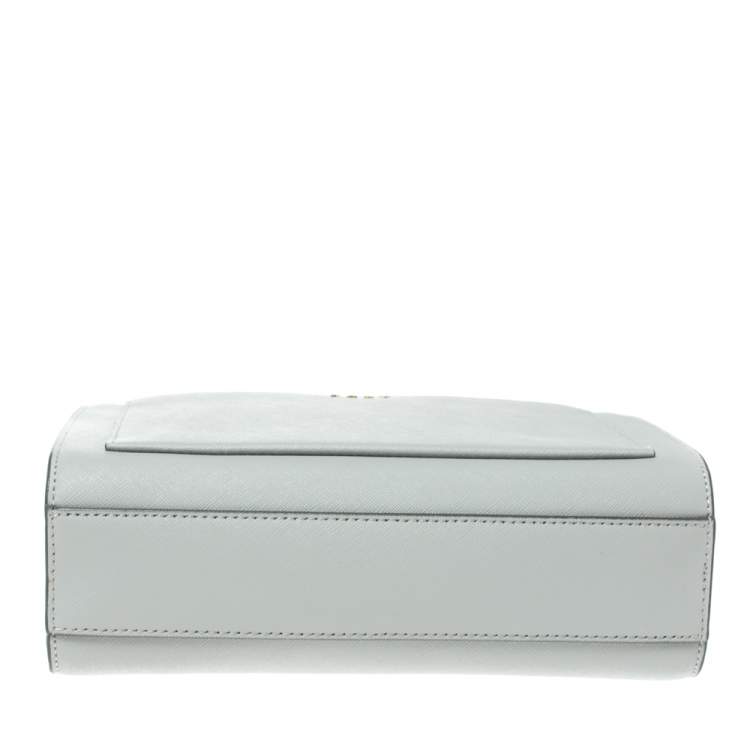 Pre Owned Dkny Grey Leather Ava Zip Crossbody Bag