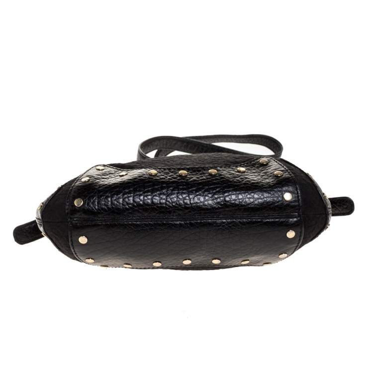Pre Owned Dkny Black Canvas and Leather Crossbody Bag