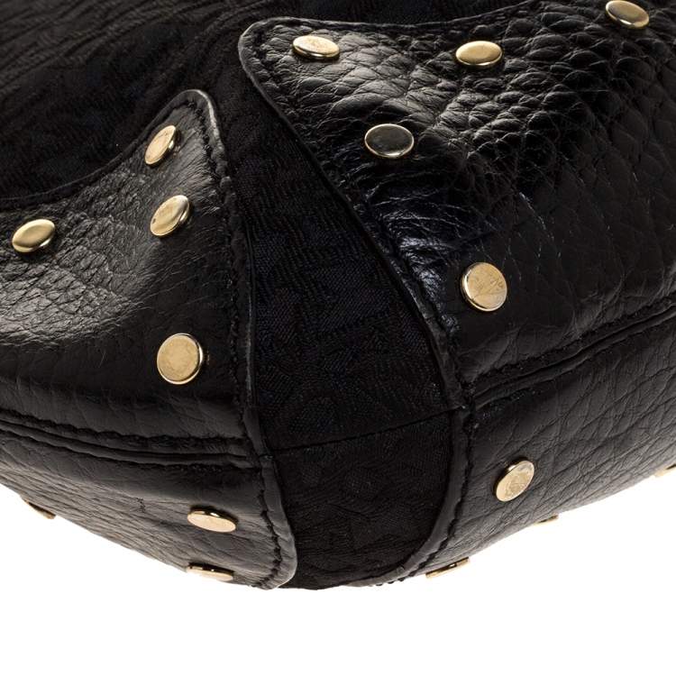 Pre Owned Dkny Black Canvas and Leather Crossbody Bag