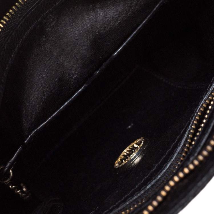 Pre Owned Dkny Black Canvas and Leather Crossbody Bag