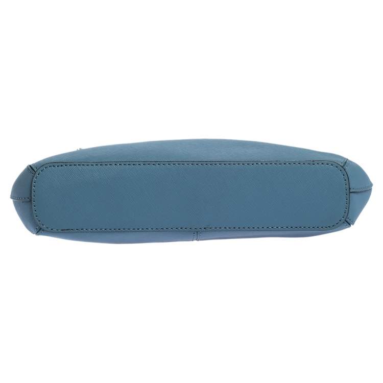 Pre Owned Dkny Blue Leather Camille Dome Shoulder Bag