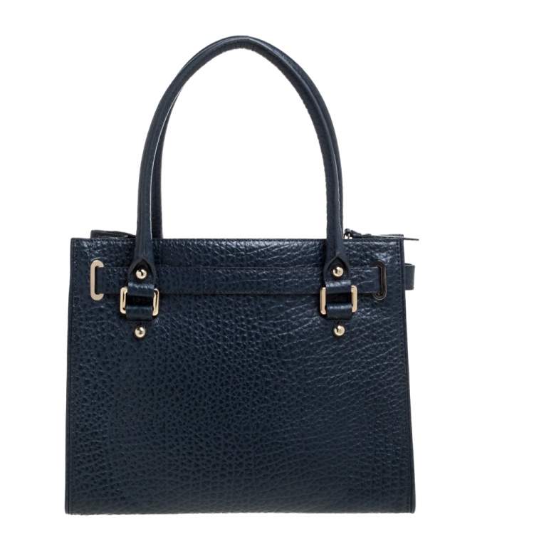 مملوكة مسبقًا Dkny Navy Blue Leather Tote
