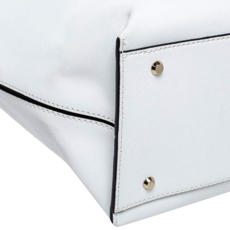 Pre Owned DKNY White Leather Tote
