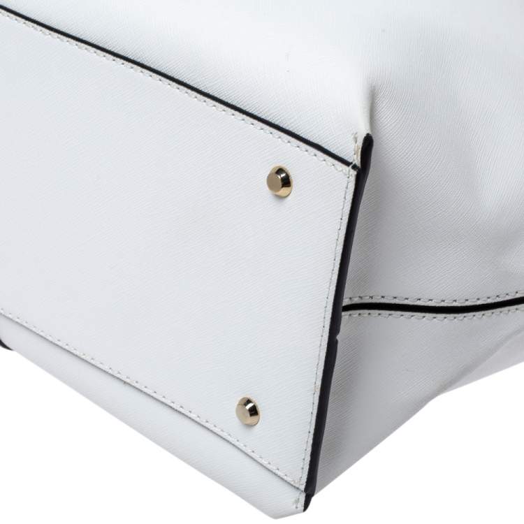 Pre Owned DKNY White Leather Tote