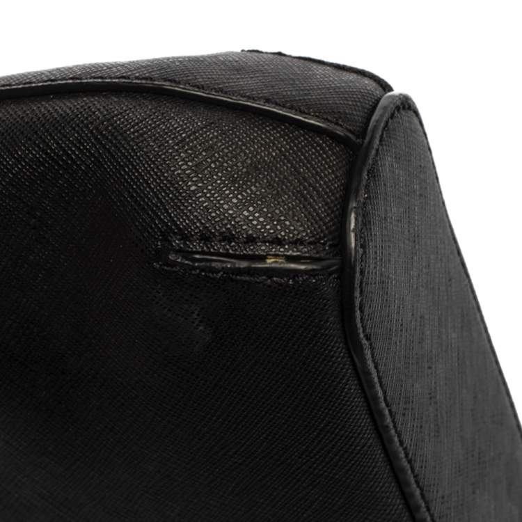 مملوكة مسبقًا Dkny Black Leather Camille Dome Shoulder Bag