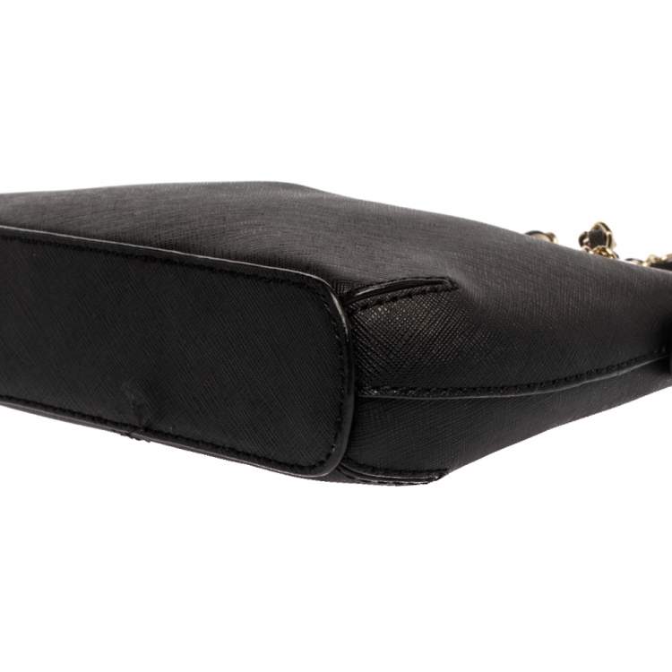 مملوكة مسبقًا Dkny Black Leather Camille Dome Shoulder Bag