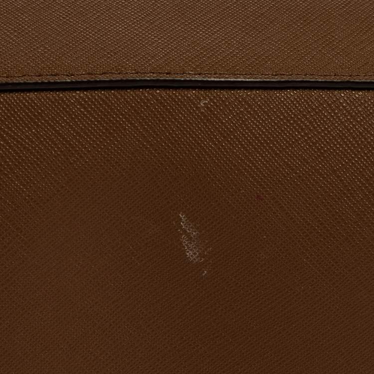 Pre Owned Dkny Brown Leather Bryant Park Chain Tote