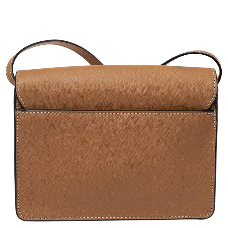 Pre Owned Dkny Tan Saffiano Leather Envelope Flap Shoulder Bag