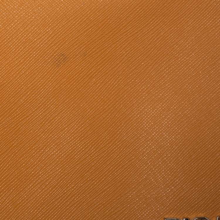 Pre Owned Dkny Mustard Leather Bryant Park Crossbody Bag