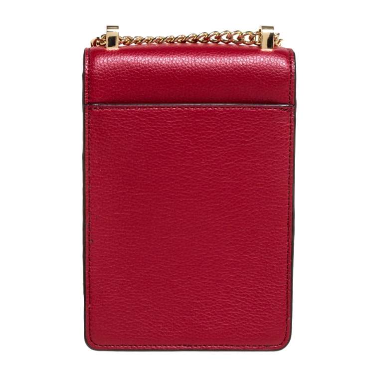 مملوكة مسبقًا DKNY Maroon Leather Elissa Crossbody Bag 