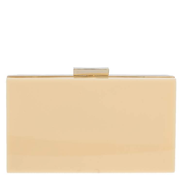Pre Owned DKNY Beige Glitter Perspex Clutch