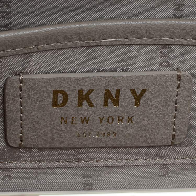 Pre Owned DKNY Beige Glitter Perspex Clutch
