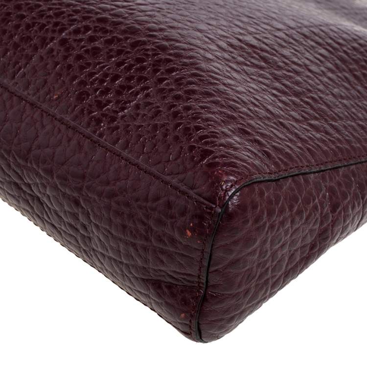 Pre Owned Dkny Maroon Leather Chain Shoulder Bag