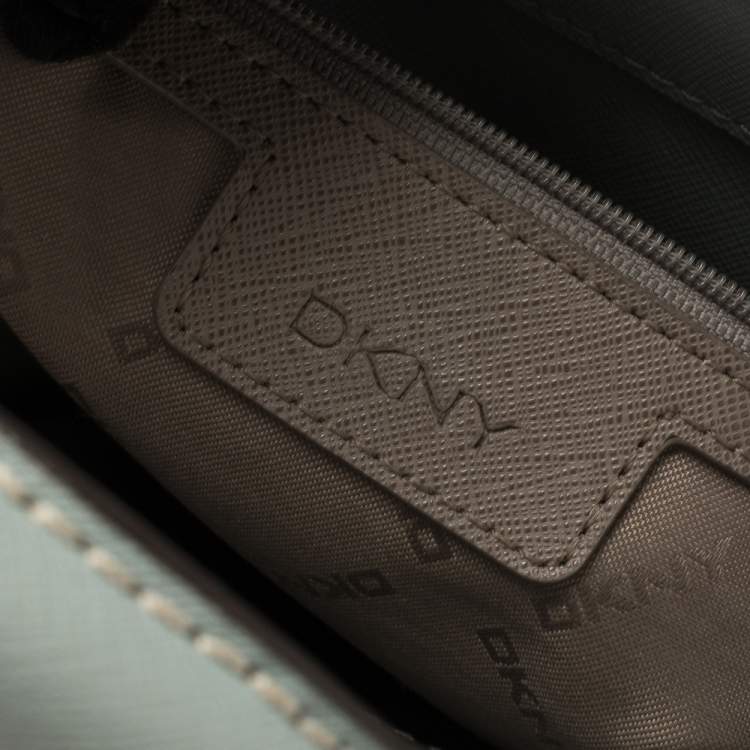 Pre Owned DKNY Pale Blue Leather Bryant Park Shoulder Bag