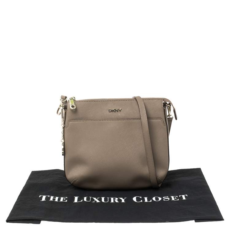 Pre Owned DKNY Brown Leather Shoulder Bag