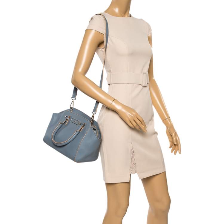 Pre Owned Dkny Blue Leather Chelsea Satchel