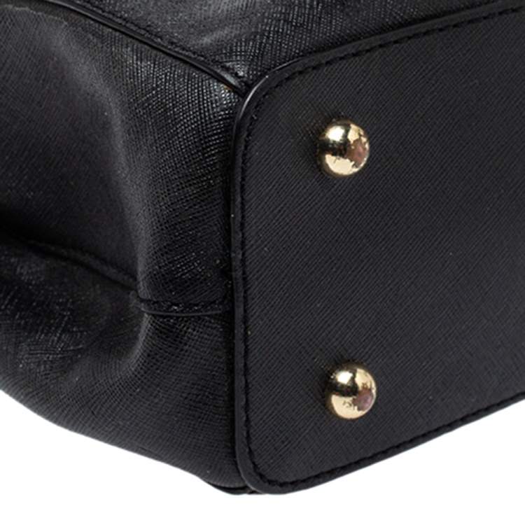 Pre Owned Dkny Black Leather Double Zip Shoulder Bag