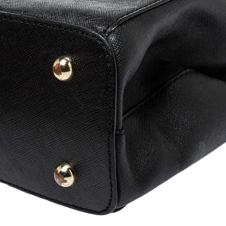 Pre Owned Dkny Black Leather Double Zip Shoulder Bag