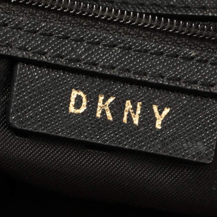 Pre Owned Dkny Powder Pink Leather Top Zip Shoulder Bag
