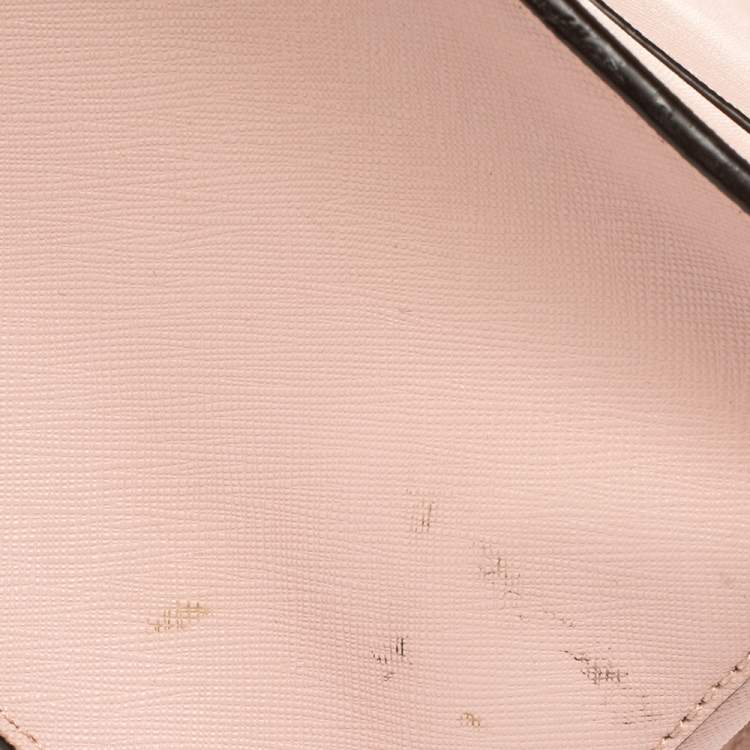 Pre Owned Dkny Powder Pink Leather Top Zip Shoulder Bag