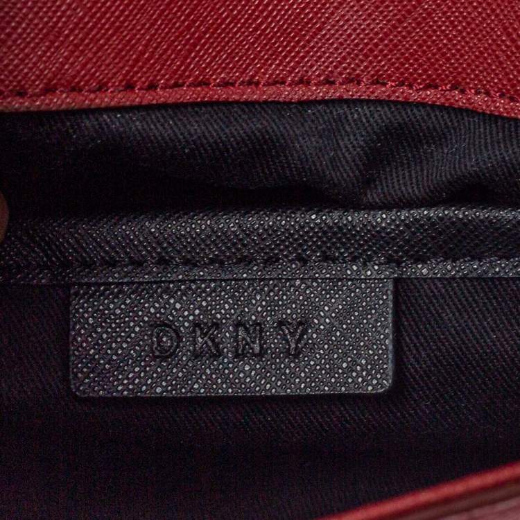 Pre Owned Dkny Red Leather Bryant Park Shoulder Bag